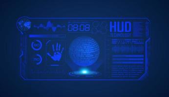 Modern HUD Technology Screen Background vector