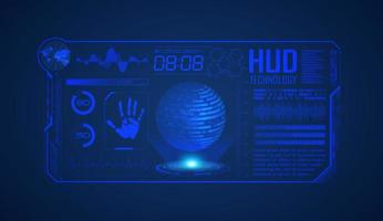 Modern HUD Technology Screen Background vector