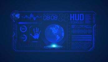 Modern HUD Technology Screen Background vector