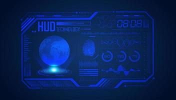Modern HUD Technology Screen Background vector