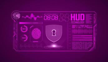 Modern HUD Technology Screen Background vector