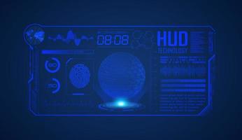 Modern HUD Technology Screen Background vector