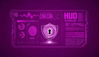 Modern HUD Technology Screen Background vector