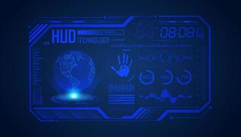 Modern HUD Technology Screen Background vector