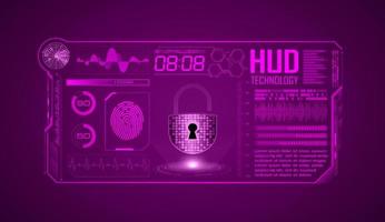 Modern HUD Technology Screen Background vector