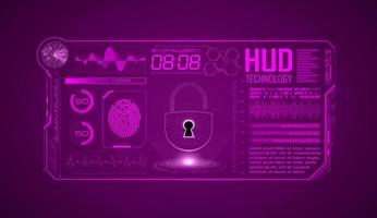 Modern HUD Technology Screen Background vector