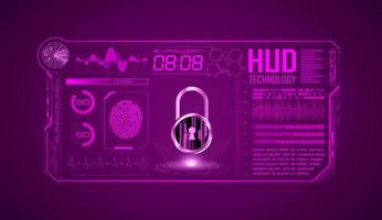 Modern HUD Technology Screen Background vector