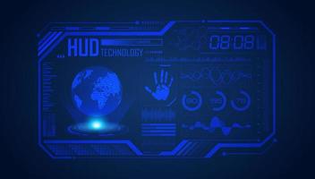 Modern HUD Technology Screen Background vector