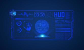 Modern HUD Technology Screen Background vector