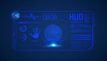 Modern HUD Technology Screen Background vector