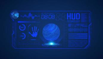 Modern HUD Technology Screen Background vector