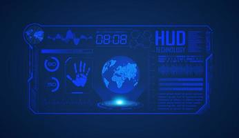 Modern HUD Technology Screen Background vector