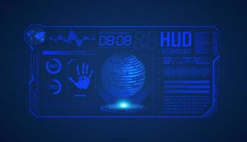 Modern HUD Technology Screen Background vector