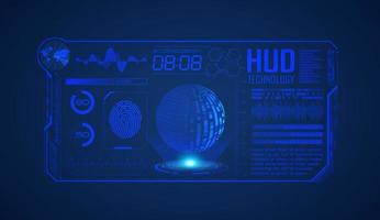 Modern HUD Technology Screen Background vector