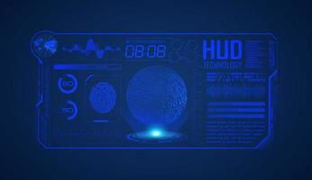 Modern HUD Technology Screen Background vector