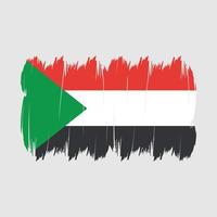 Sudan Flag Brush vector