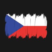 cepillo de bandera checa vector