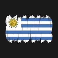 cepillo de bandera de uruguay vector