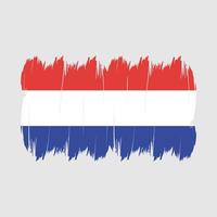 Netherlands Flag Brush vector