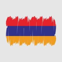 cepillo de bandera de armenia vector