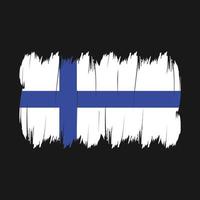 pincel de bandera de finlandia vector