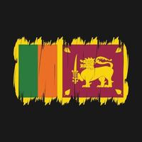 Sri Lanka Flag Brush vector