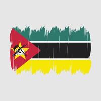 pincel de bandera de mozambique vector