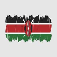 Kenya Flag Brush vector