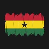 Ghana Flag Brush vector
