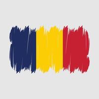 Chad Flag Brush vector