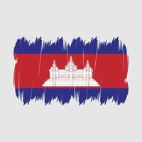 cepillo de bandera de camboya vector