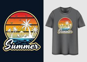 Summer vibes Typography T-shirt design vector