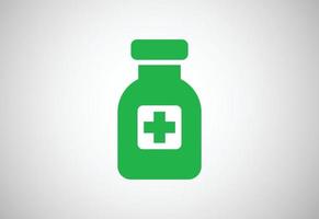 Medical bottle logo design, Vector design template