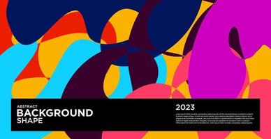 New year 2023 design template with fluid colorful abstract, colorful background, poster, flyer, social media vector