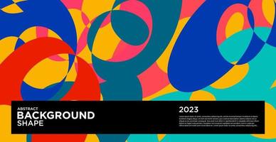 New year 2023 design template with fluid colorful abstract, colorful background, poster, flyer, social media vector