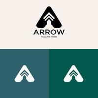 Logo Arrow. geometric arrow shape Can be used for Business and Technology Logo. Flat Vector Logo Design Template Elements.