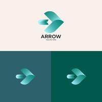 Logo Arrow. geometric arrow shape Can be used for Business and Technology Logo. Flat Vector Logo Design Template Elements.