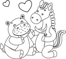 valentine day coloring pages vector