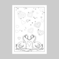 valentine day coloring pages vector