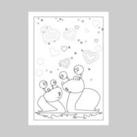 valentine day coloring pages vector