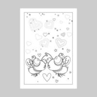 valentine day coloring pages vector