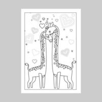 valentine day coloring pages vector