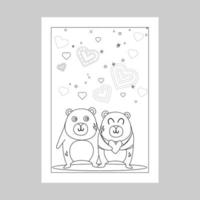 valentine day coloring pages vector