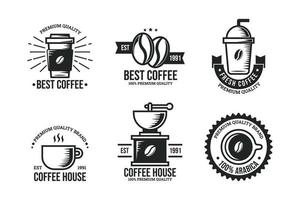 conjunto de logotipo de café vintage vector