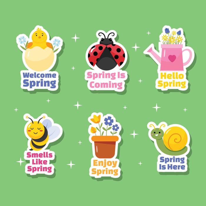Cute Spring Vector Art, Icons, and Graphics for Free Download