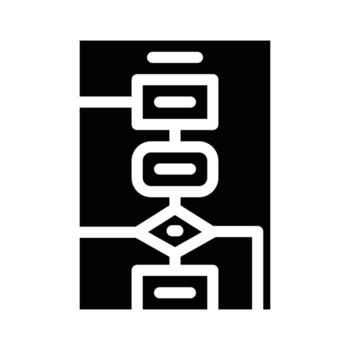 algorithm software data science glyph icon vector illustration