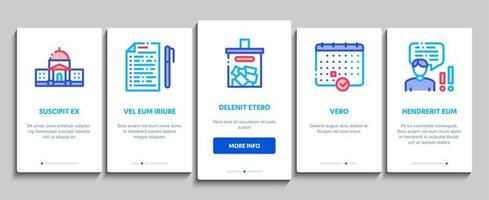 Voting And Election Onboarding Set Vector