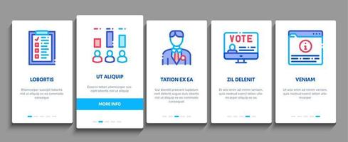 Voting And Election Onboarding Set Vector