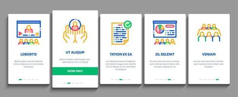 Contract Onboarding Elements Icons Set Vector