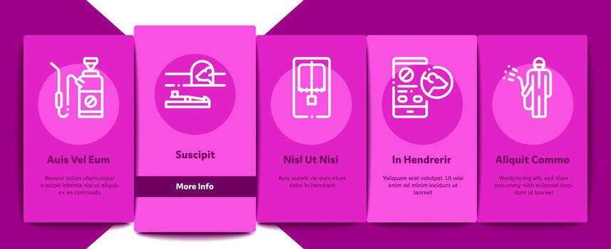 vector de conjunto de iconos de elementos de incorporación de protección de ratas